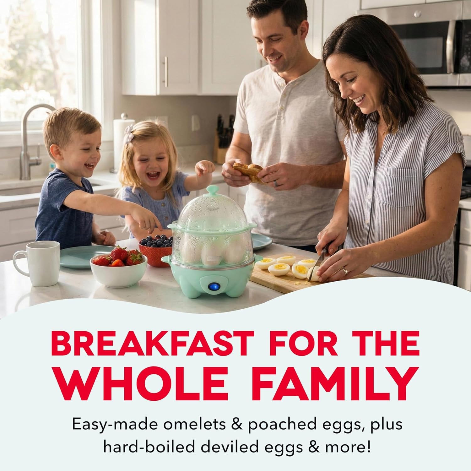 Deluxe Rapid Egg Cooker Electric for Hard Boiled, Poached, Scrambled, Omelets, Steamed Vegetables, Seafood, Dumplings & More, 12 Capacity, with Auto Shut off Feature, Black